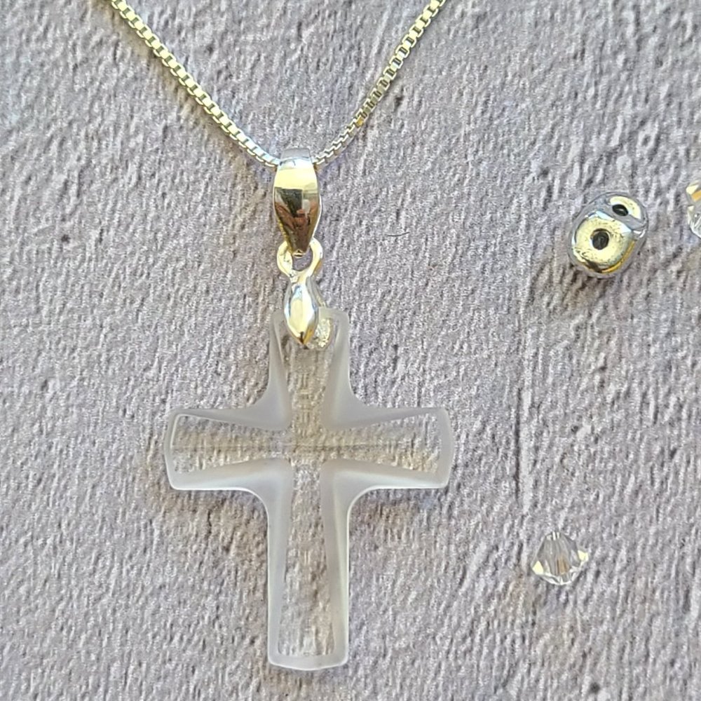 Swarovski® Crystal Cross Pendant on a Silver Chain
